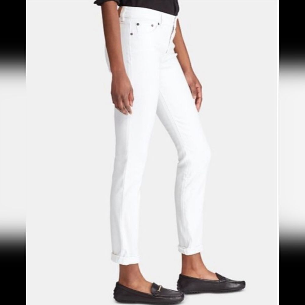 💜Elle White Mid-Rise Cropped Straight Leg Jeans Size 8/29